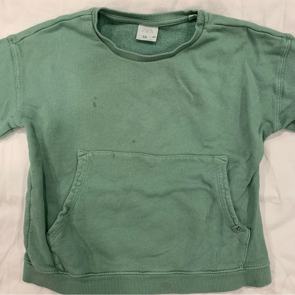 Zara boys mint green sweatshirt - Size 3-4 - Picture 2 of 6
